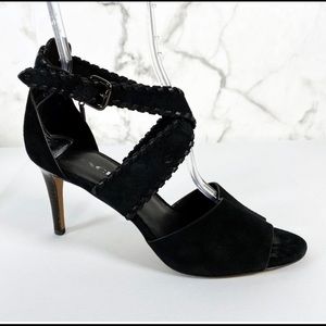 Coach Henny Lambskin Leather Criss Cross Heels